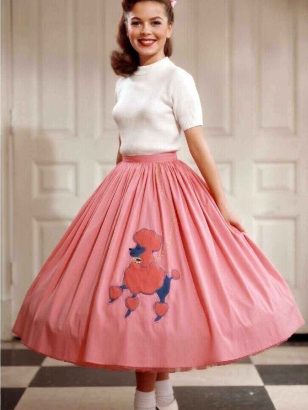 Vintage 1950’s Pink Poodle Skirt/ Stage Production Piece - Picture 2 of 10